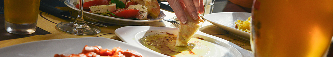 Eating Mediterranean Middle Eastern Lebanese at Mary'z Mediterranean Cuisine restaurant in Houston, TX.